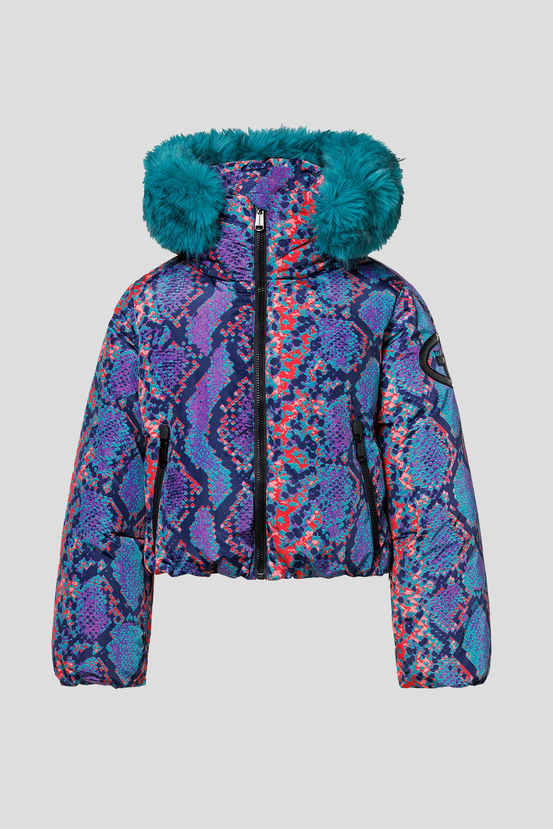 ŽENSKA SKI JAKNA LUCINDA GB02811254 TIRKIZNA PRINT 0012