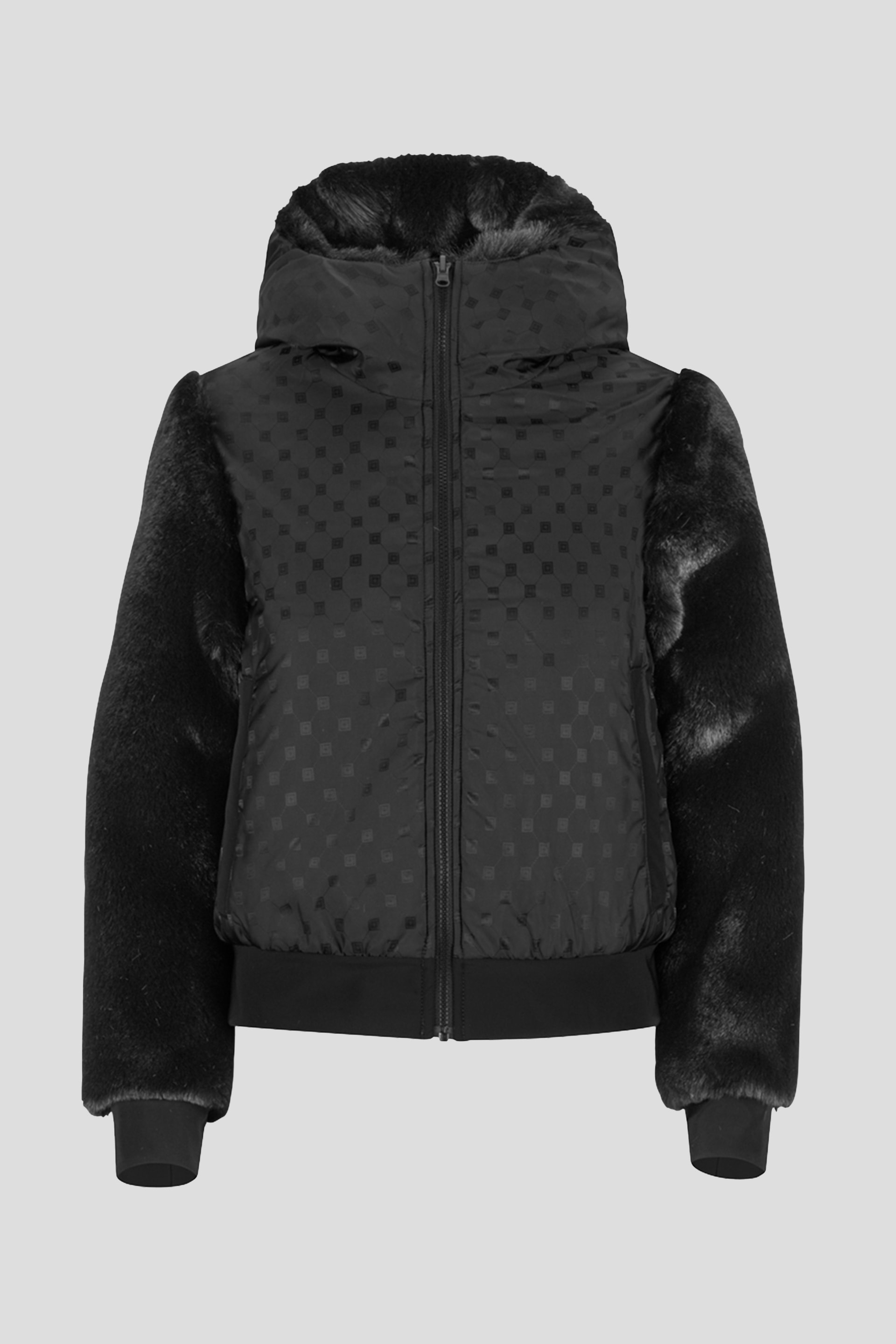 ŽENSKA JAKNA FUR+JACQUARD B003S41 CRNA 9039