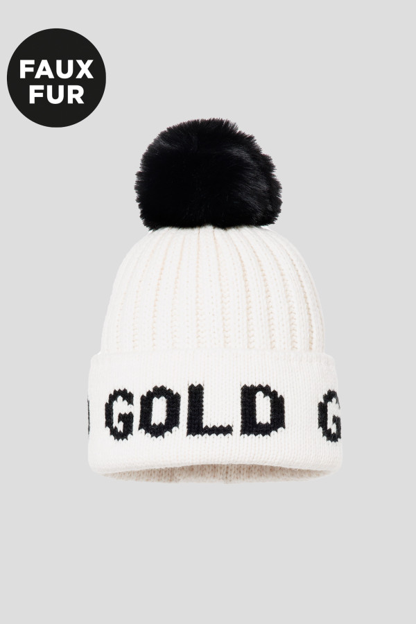 KAPA Hodd Beanie GB60001243 KREM/CRNO 8378